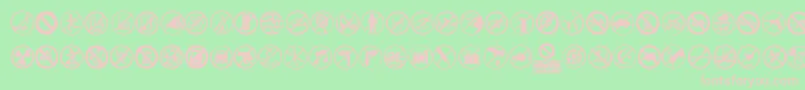 BannedWorld Font – Pink Fonts on Green Background