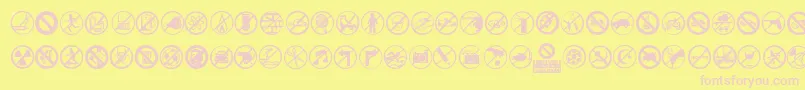 BannedWorld Font – Pink Fonts on Yellow Background