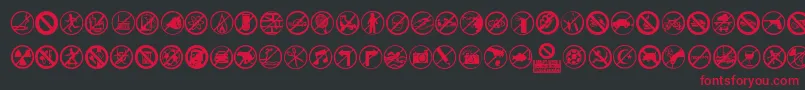 BannedWorld Font – Red Fonts on Black Background