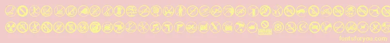 BannedWorld Font – Yellow Fonts on Pink Background