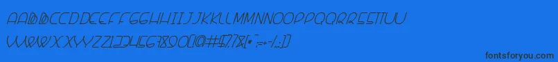 Banquetier Italic Font – Black Fonts on Blue Background