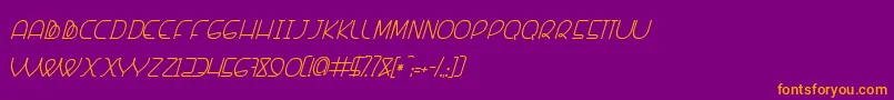 Banquetier Italic Font – Orange Fonts on Purple Background