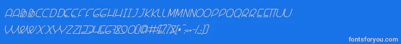 Banquetier Italic Font – Pink Fonts on Blue Background