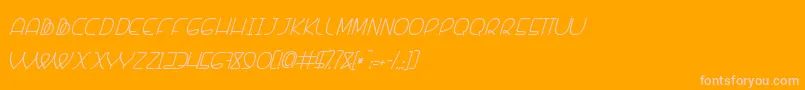 Banquetier Italic Font – Pink Fonts on Orange Background