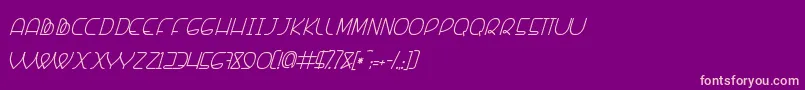 Banquetier Italic Font – Pink Fonts on Purple Background