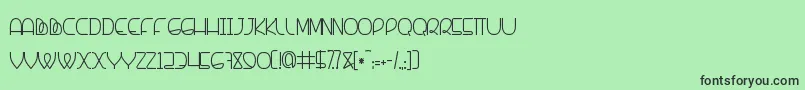 フォントBanquetier – 緑の背景に黒い文字