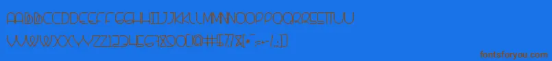 Police Banquetier – polices brunes sur fond bleu