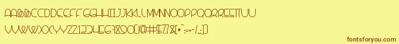 Banquetier Font – Brown Fonts on Yellow Background