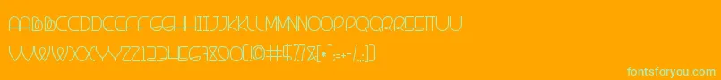 Banquetier Font – Green Fonts on Orange Background