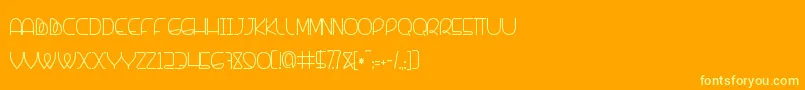 Czcionka Banquetier – żółte czcionki na pomarańczowym tle
