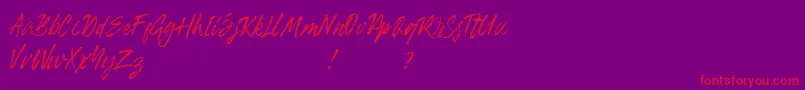 Banshee Font – Red Fonts on Purple Background