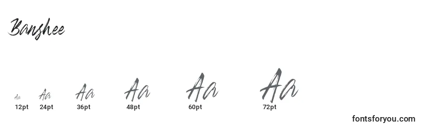 Banshee Font Sizes