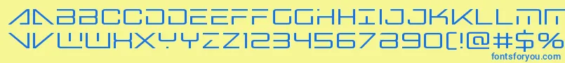 bansheepilot1 Font – Blue Fonts on Yellow Background