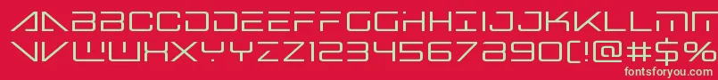 bansheepilot1 Font – Green Fonts on Red Background