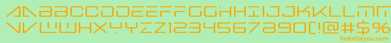 bansheepilot1 Font – Orange Fonts on Green Background