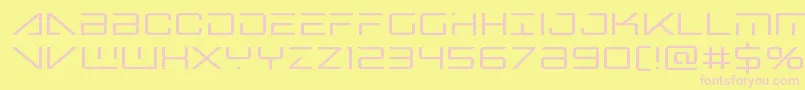 フォントbansheepilot1 – ピンクのフォント、黄色の背景