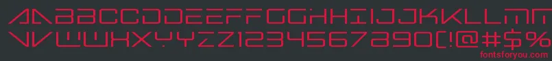 bansheepilot1 Font – Red Fonts on Black Background