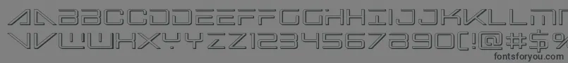 bansheepilot3d1 Font – Black Fonts on Gray Background