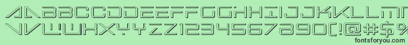 bansheepilot3d1 Font – Black Fonts on Green Background