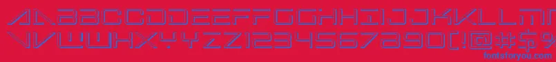 bansheepilot3d1 Font – Blue Fonts on Red Background