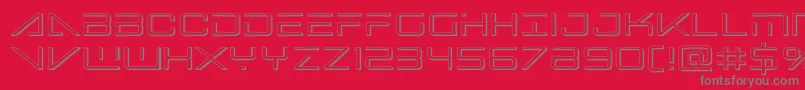 bansheepilot3d1 Font – Gray Fonts on Red Background