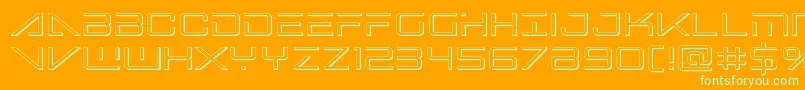 bansheepilot3d1 Font – Green Fonts on Orange Background