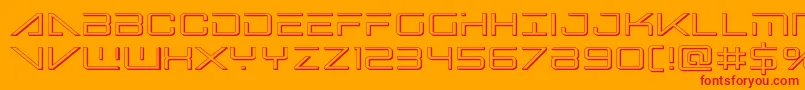 bansheepilot3d1 Font – Red Fonts on Orange Background