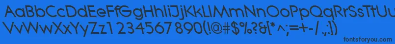 LitheleftyBold Font – Black Fonts on Blue Background