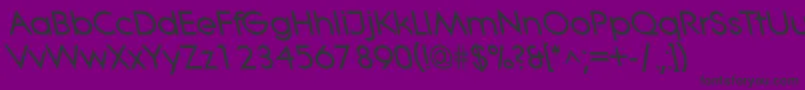 LitheleftyBold-Schriftart – Schwarze Schriften auf violettem Hintergrund