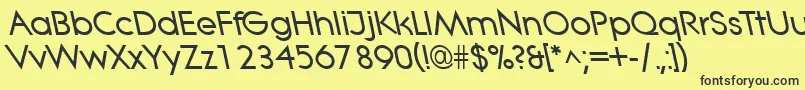LitheleftyBold Font – Black Fonts on Yellow Background