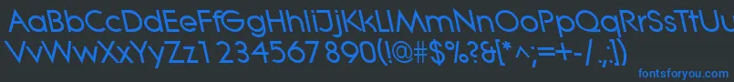 LitheleftyBold Font – Blue Fonts on Black Background