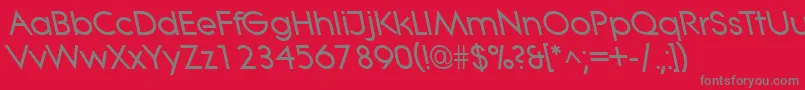 LitheleftyBold-Schriftart – Graue Schriften auf rotem Hintergrund