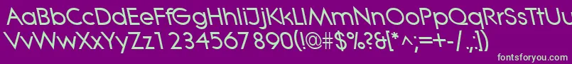 LitheleftyBold Font – Green Fonts on Purple Background