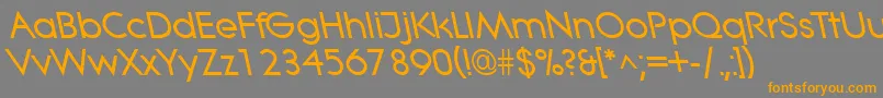 LitheleftyBold Font – Orange Fonts on Gray Background