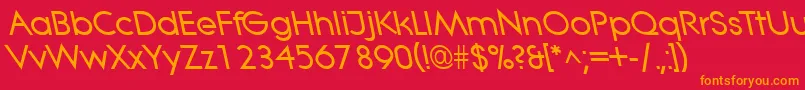 LitheleftyBold Font – Orange Fonts on Red Background