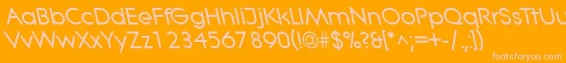 LitheleftyBold Font – Pink Fonts on Orange Background