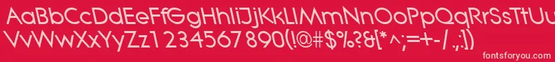 LitheleftyBold Font – Pink Fonts on Red Background