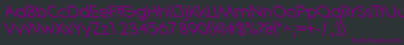 LitheleftyBold Font – Purple Fonts on Black Background