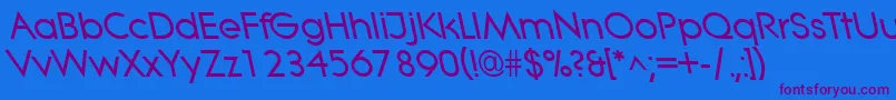 LitheleftyBold Font – Purple Fonts on Blue Background