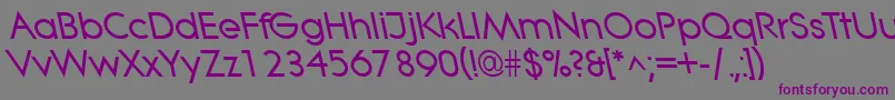 LitheleftyBold Font – Purple Fonts on Gray Background