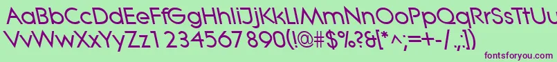 LitheleftyBold Font – Purple Fonts on Green Background