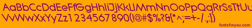 LitheleftyBold Font – Purple Fonts on Orange Background