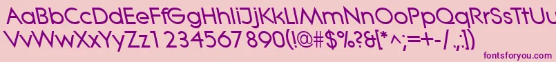 LitheleftyBold Font – Purple Fonts on Pink Background