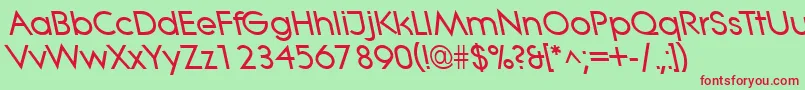 LitheleftyBold Font – Red Fonts on Green Background