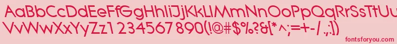 LitheleftyBold Font – Red Fonts on Pink Background