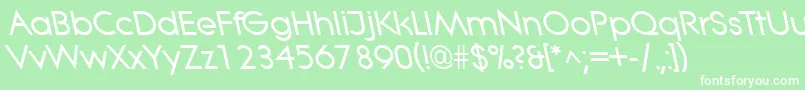 LitheleftyBold Font – White Fonts on Green Background