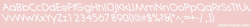 LitheleftyBold Font – White Fonts on Pink Background