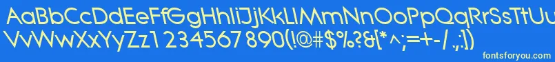 LitheleftyBold Font – Yellow Fonts on Blue Background