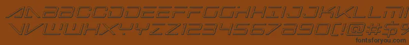 bansheepilot3dital1 Font – Black Fonts on Brown Background