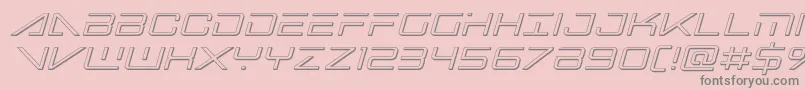 bansheepilot3dital1 Font – Gray Fonts on Pink Background